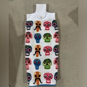 Sugar skull kitchen towel set